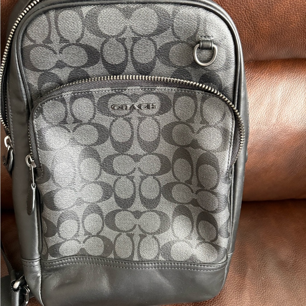 Coach Purse/Backpack in black and gray
